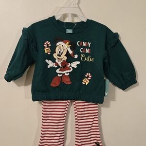 Green Minnie Mouse Holiday Outfit